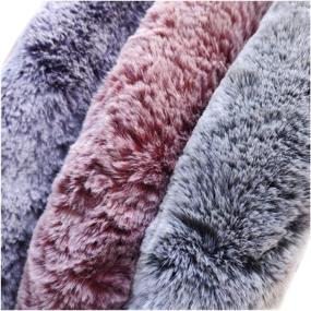 img 2 attached to 🚗 Enhance Style and Comfort with DKIIGAME Cute Fluffy Steering Wheel Cover for Women (Gray)