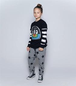 img 2 attached to 👶 NUNUNU Unisex Baggy Pants for Kids and Babies, Harem Sweatpants, 100% Cotton, Boys and Girls, Ages 0-14