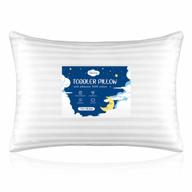 13x18 toddler pillow for sleeping - machine washable kids pillow perfect for travel, cot (no pillowcase included) logo