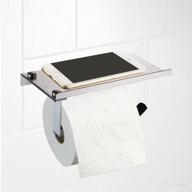 📱 prorighy stainless steel mobile stand: convenient toilet paper holder & phone storage for bathroom логотип