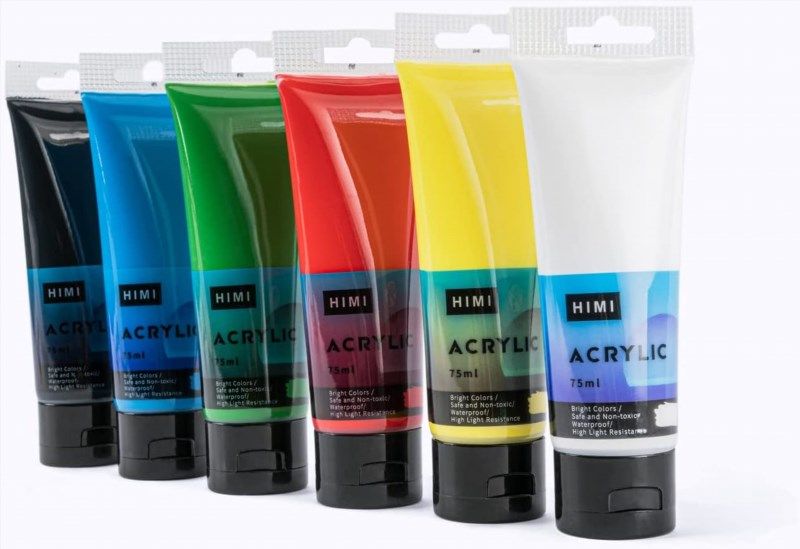 Himi Wholesale 75ml 6colors Non-toxic Acrylic Paints Set Tube