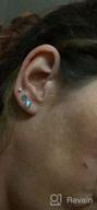 img 1 attached to Stylish and Sparkling: ZS 4 Pairs Shiny Cubic Zirconia 💎 Surgical Steel Stud Earrings for Tragus, Helix, Conch, and Cartilage Piercings review by Arunprasath Elliott