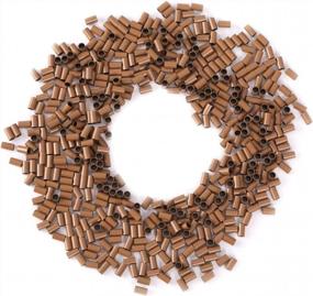 img 1 attached to 1000Pcs Of Light Brown Non-Silicone Copper Tubes Microlink Beads Locks Micro Link Ring Tube - 3.4Mm
