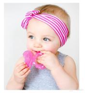 👶 nuby silicone teethe-eez teether with bristles: hygienic case, pink - safe and soothing for babies logo