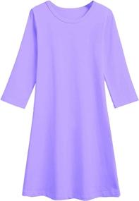 img 4 attached to 👚 Cotton T Shirt Beach Cover-Up for Girls' Clothing and Dresses