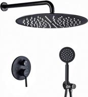 upgrade your bathroom with the black wall mounted shower system logo