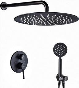 img 4 attached to Upgrade Your Bathroom With The Black Wall Mounted Shower System