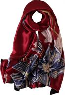 100 silk scarf lightweight flower red 2 logo