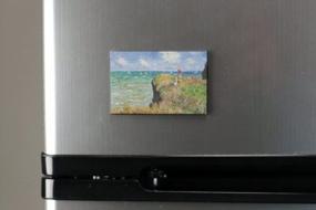 img 1 attached to Set Of 2 Monet WaterLilies Rectangle Magnets, 1.75" X 2.75" - Made In The USA By Buttonsmith