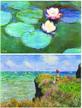 set of 2 monet waterlilies rectangle magnets, 1.75" x 2.75" - made in the usa by buttonsmith logo