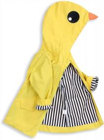 img 4 attached to Duck-Themed Toddler Raincoat With Cute Cartoon Hoodie And Zipper - Perfect For Your Little One!