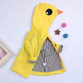img 1 attached to Duck-Themed Toddler Raincoat With Cute Cartoon Hoodie And Zipper - Perfect For Your Little One!