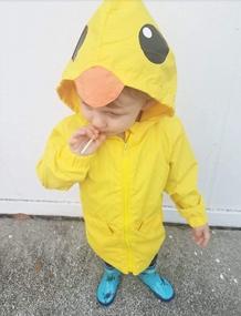 img 3 attached to Duck-Themed Toddler Raincoat With Cute Cartoon Hoodie And Zipper - Perfect For Your Little One!
