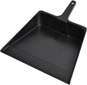 img 4 attached to Large Flat Dustpan With 16-Inch Opening In Sleek Black By Janico 1091