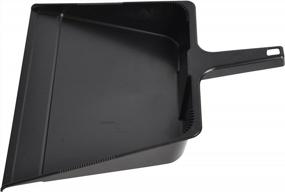 img 1 attached to Large Flat Dustpan With 16-Inch Opening In Sleek Black By Janico 1091