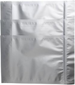 img 2 attached to 🛍️ 50-Pack of 8x12x4 Zip Seal Stand Up One Color Mylar Bag Pouches - 5 mil Resealable Aluminum Foil-Lined Bags for Food, Grain, Baking, Coffee Storage