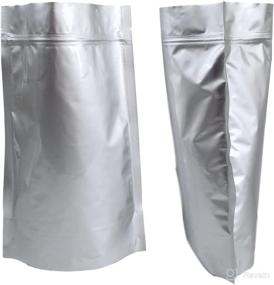 img 3 attached to 🛍️ 50-Pack of 8x12x4 Zip Seal Stand Up One Color Mylar Bag Pouches - 5 mil Resealable Aluminum Foil-Lined Bags for Food, Grain, Baking, Coffee Storage