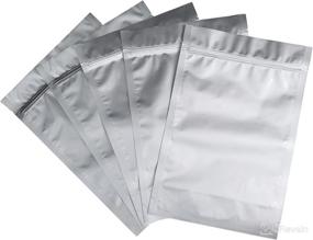 img 1 attached to 🛍️ 50-Pack of 8x12x4 Zip Seal Stand Up One Color Mylar Bag Pouches - 5 mil Resealable Aluminum Foil-Lined Bags for Food, Grain, Baking, Coffee Storage