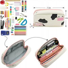 img 3 attached to Adorable Pencil Case With Big Storage: Ideal For Students And Professionals