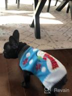 img 1 attached to DOGGYZSTYLE Pet Christmas Dog Sweaters Cute Animal Snowman Printed Puppy Xmas Costumes Winter Warm Turtleneck Jumpers Puppy Knitted Clothes Cat Outfits (M, Blue Snowman) review by Desiree Orr
