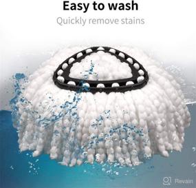 img 1 attached to 🧹 Enhance Your Cleaning with 4 Pack Mop Head Replacement - 360° Microfiber Spin Mop Refills for Easy, Effective Cleaning