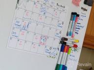 img 1 attached to Magnetic Calendar For Fridge (Green Leaf) Set Of 3 Magnetic Dry Erase Calendar For Refrigerator: Monthly Fridge Calendar 17 X 12 Inch, Shopping List & To Do List 4 X 8 Inch 3 X Markers & 1 X Eraser review by Luz Rojas