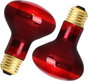 img 4 attached to 🦎 HANJION 75W 2 Pack Reptile Red Light Bulb: Perfect Infrared Basking Spot Lamp for Lizards, Dragons, Chameleons, Snakes, Reptiles & Amphibians!