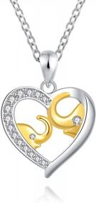 img 4 attached to 925 Sterling Silver Elephant Necklace Lucky Love Heart Pendant Mother'S Day Gifts For Mom - SEO Optimized