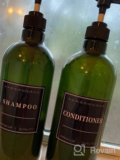 img 1 attached to Segbeauty Refillable Shower Bottles Set Of 3 - 16.9Oz/500Ml With Labels, Plastic Soap Lotion Dispensers For Shampoo, Conditioner, Body & Hand Soap In Gray, Ideal For Use In Bathrooms And Hotels review by David Hansen