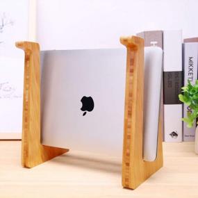 img 2 attached to 🖥️ Laptop Stand, MTWhirldy Universal Desktop Stand for 11-14inch Notebook Computers, Apple MacBook Air Mac Pro, iPad Pro, HP, DELL, Acer, Toshiba, Surface, Lenovo etc. - Simple Bamboo Design