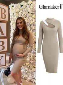 img 2 attached to Stylish And Trendy: Glamaker Ribbed Sweater Dress For Women