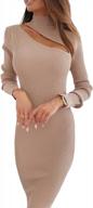 stylish and trendy: glamaker ribbed sweater dress for women logo