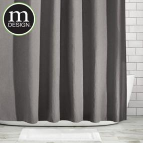 img 2 attached to 2 Pack Gray Waffle Knit Shower Curtain - Luxury Cotton Blend Bathroom Curtains For Spa Quality, 72" X 84" - Hyde Collection