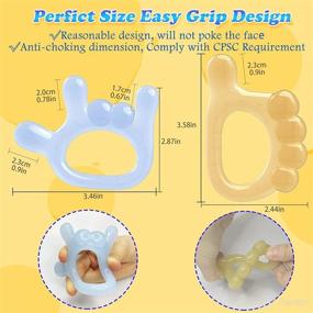 img 2 attached to 👶 BPA Free Beekapoo Baby Teething Toy Set - Soothing Teether for Massage Sore Gums, Soft Silicone Teethers with Raised Texture, Ideal for Infants and Toddlers, 2 Pack
