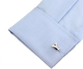 img 2 attached to MRCUFF Letter Cufflinks Presentation Polishing Men's Accessories - Cuff Links, Shirt Studs & Tie Clips