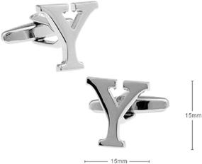 img 3 attached to MRCUFF Letter Cufflinks Presentation Polishing Men's Accessories - Cuff Links, Shirt Studs & Tie Clips