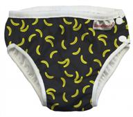 многоразовый герметичный подгузник imsevimse cloth swim pant для мальчиков и малышей, черный банан, nb 0-3m (9-13 фунтов) логотип