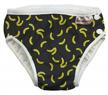 imsevimse cloth swim pant reusable leakproof diaper for baby and toddler boys, black banana, nb 0-3m (9-13 lbs) logo