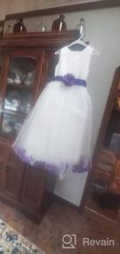 img 6 attached to Ivory Tulle Rose Floral Petals Toddler Flower Girl Dresses Bridal Gown 302T: Elegant Attire for Little Flower Girls