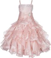 👗 charming ekidsbridal asymmetric ruffled organza toddler girls' dresses - shop now! logo