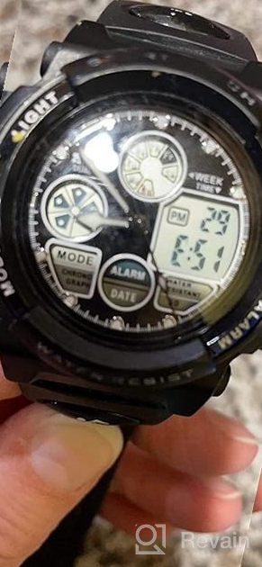 img 1 attached to Kids Digital Sport Watch: Waterproof Outdoor Watches for 👧 Boys and Girls with Alarm Stopwatch - Quartz Wrist Watch review by Andrew Grimes