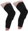 compression knee sleeves with knee pads for contact sports - ideal for basketball, volleyball, football, and more - suitable for kids, youth, adults of all genders logo