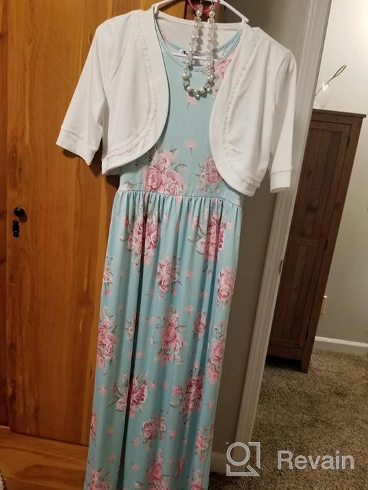 img 1 attached to Dresses Summer Floral 8 9Years Height review by Krystle Garcia