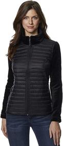 img 4 attached to Shop the Trendy 32 Degrees Mixed Jacket Eggplant for Women's Clothing at Coats, Jackets & Vests