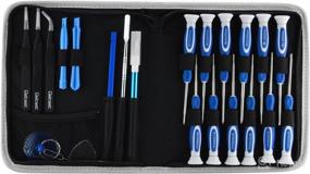 img 4 attached to 🔧 23-Piece Delcast Precision Electronics Repair Tool Kit with Phillips, Slotted, Torx Security & Pentalobe Screwdrivers