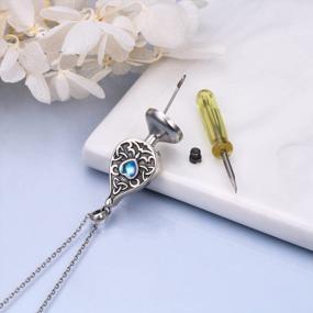 img 3 attached to Women'S DAOCHONG 925 Sterling Silver Memorial Ashes Urn Necklace Keepsake For Cremation