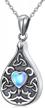 women's daochong 925 sterling silver memorial ashes urn necklace keepsake for cremation logo