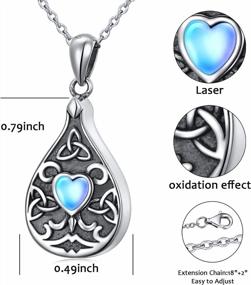 img 2 attached to Women'S DAOCHONG 925 Sterling Silver Memorial Ashes Urn Necklace Keepsake For Cremation