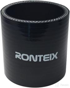 img 2 attached to 🚗 Ronteix Universal 4-Ply Reinforced 3 Inch Intake Coupler Straight Silicone Hose - 76mm Length, Black - High Performance Automotive Silicone Hose