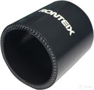 🚗 ronteix universal 4-ply reinforced 3 inch intake coupler straight silicone hose - 76mm length, black - high performance automotive silicone hose logo